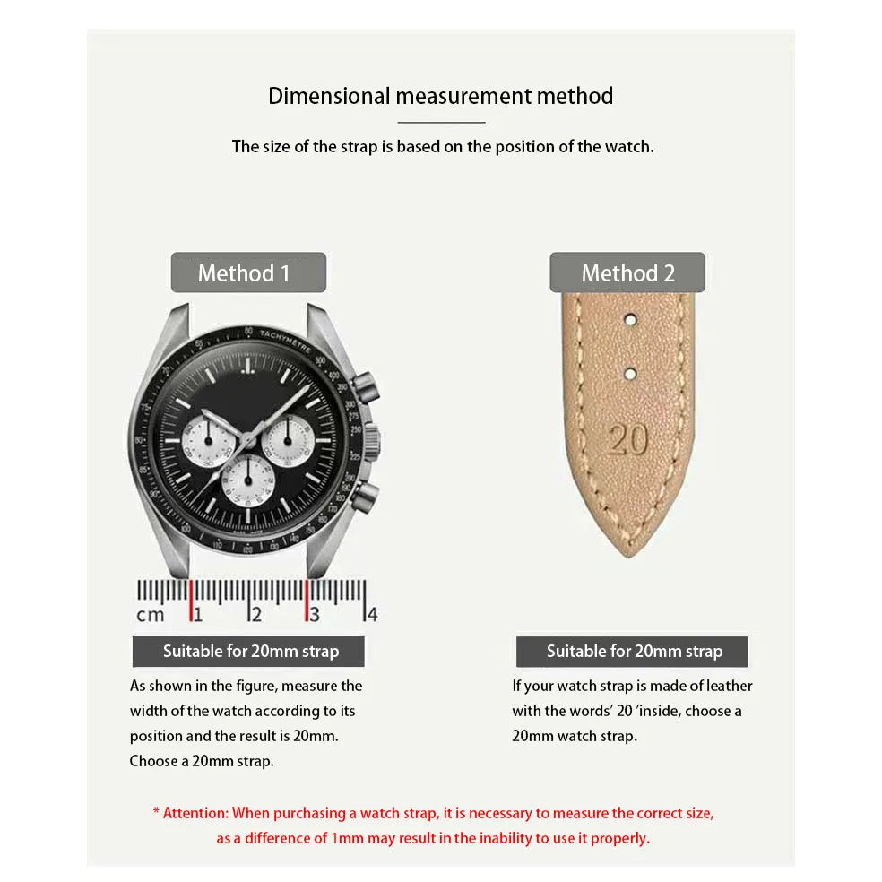Calf Leather Watch Strap 12mm 14mm 16mm 18mm 20mm 22mm Genuine Leather Watch Band with Silver Pin Buckle