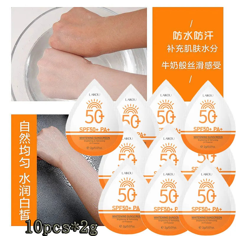 Hot Sale Skin Whiten Cream Repair Facial Best Sunscreen Spf 50 Face for Black Oily Skin Two in One Lightening Sunblock Products