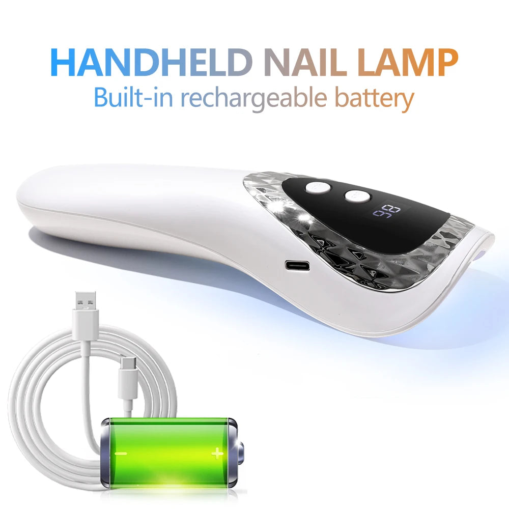LINMANDA Handheld UV LED Lamp for Nails Drying Lamp Rechargeable Mini Manicure Lamp Nail Dryer For Gel Polish Manicure Tools