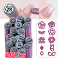 4/6/10/20Pcs Nail Art Stamp Pen Set Flower Butterfly Graffiti Nails Stamping Manicure Painting Drawing Templates Dotting Tools *