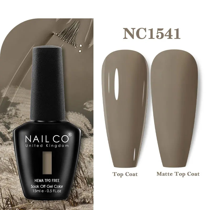 NAILCO 15ml Hema TPO Free Gel Nails Poilsh Vernis Semi Permanent UV Varnish Gel Nail Art Manicure Design TOP BASE Varnish Hybrid