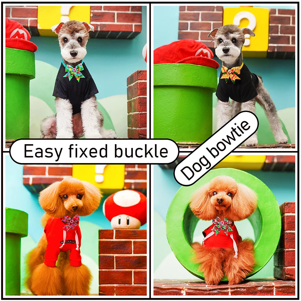 50/100pcs Small Dog Accessories Dog Bowtie Dog Bows Small Dog Hair Accessories Dog Neckties Dogs  Grooming For Small Dogs