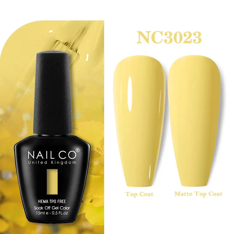 NAILCO 15ml Hema TPO Free Gel Nails Poilsh Vernis Semi Permanent UV Varnish Gel Nail Art Manicure Design TOP BASE Varnish Hybrid