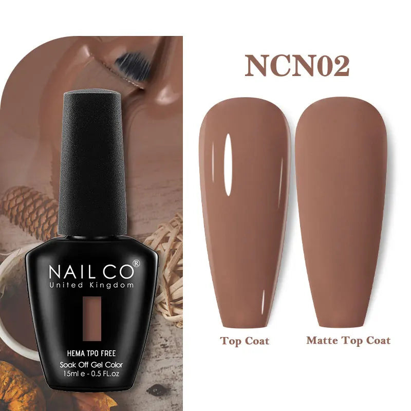 NAILCO 15ml Hema TPO Free Gel Nails Poilsh Vernis Semi Permanent UV Varnish Gel Nail Art Manicure Design TOP BASE Varnish Hybrid