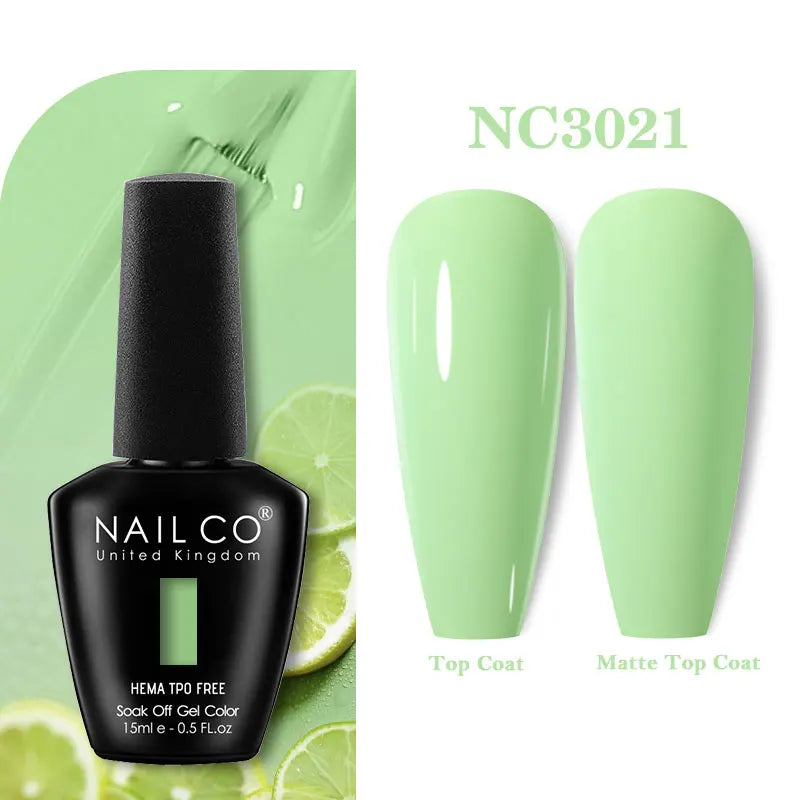 NAILCO 15ml Hema TPO Free Gel Nails Poilsh Vernis Semi Permanent UV Varnish Gel Nail Art Manicure Design TOP BASE Varnish Hybrid