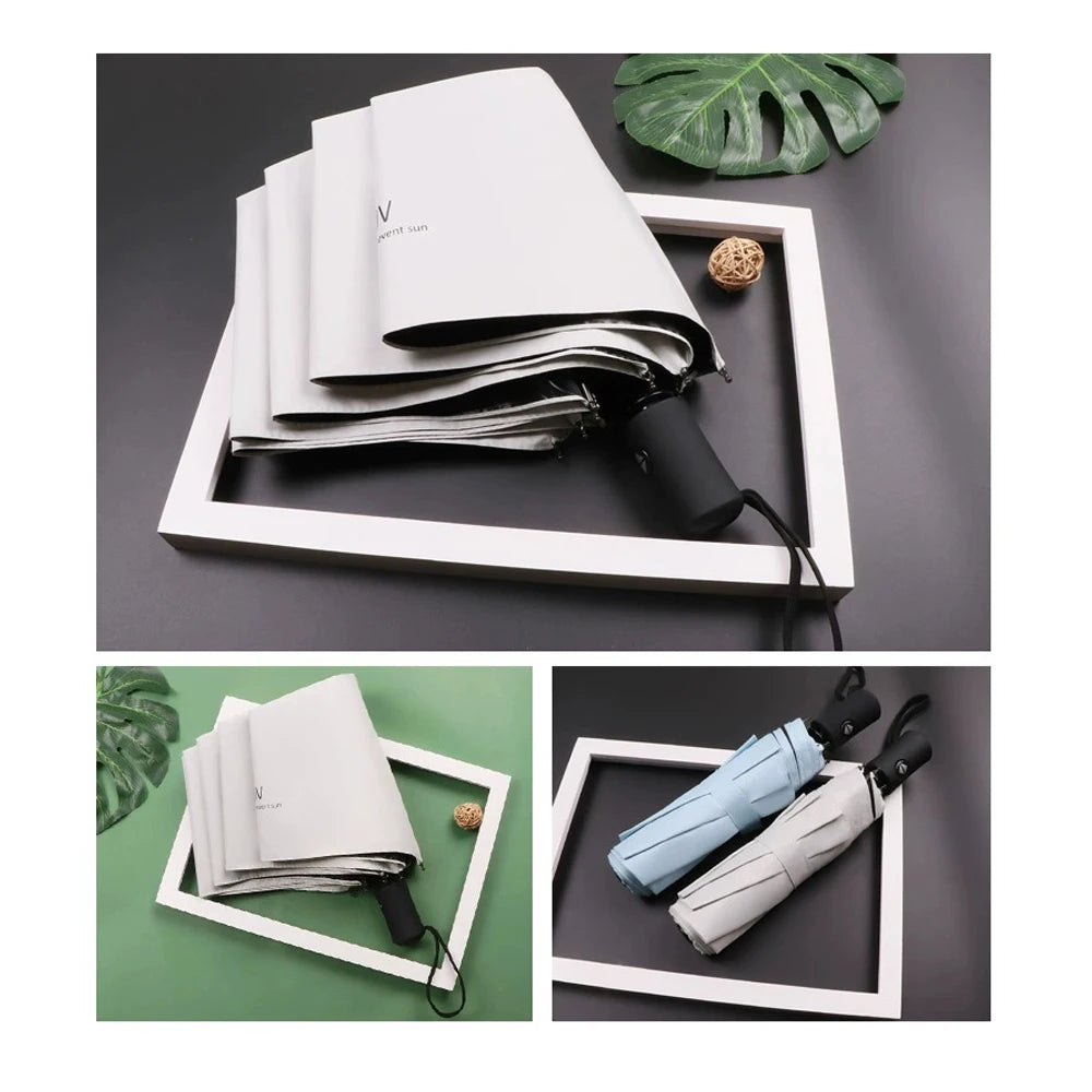 Umbrella Sunscreen Cartoon Sunny Rainy Automatic Folding Student Portable Parasol Shade Accessory Outdoor Gear