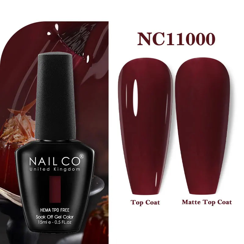 NAILCO 15ml Hema TPO Free Gel Nails Poilsh Vernis Semi Permanent UV Varnish Gel Nail Art Manicure Design TOP BASE Varnish Hybrid