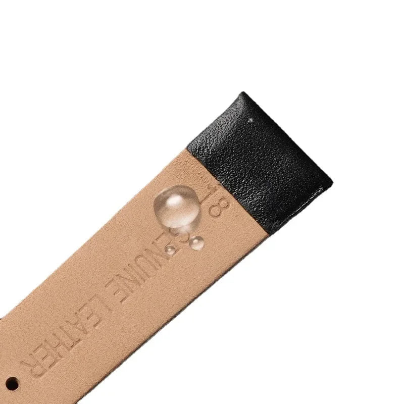 Calf Leather Watch Strap 12mm 14mm 16mm 18mm 20mm 22mm Genuine Leather Watch Band with Silver Pin Buckle
