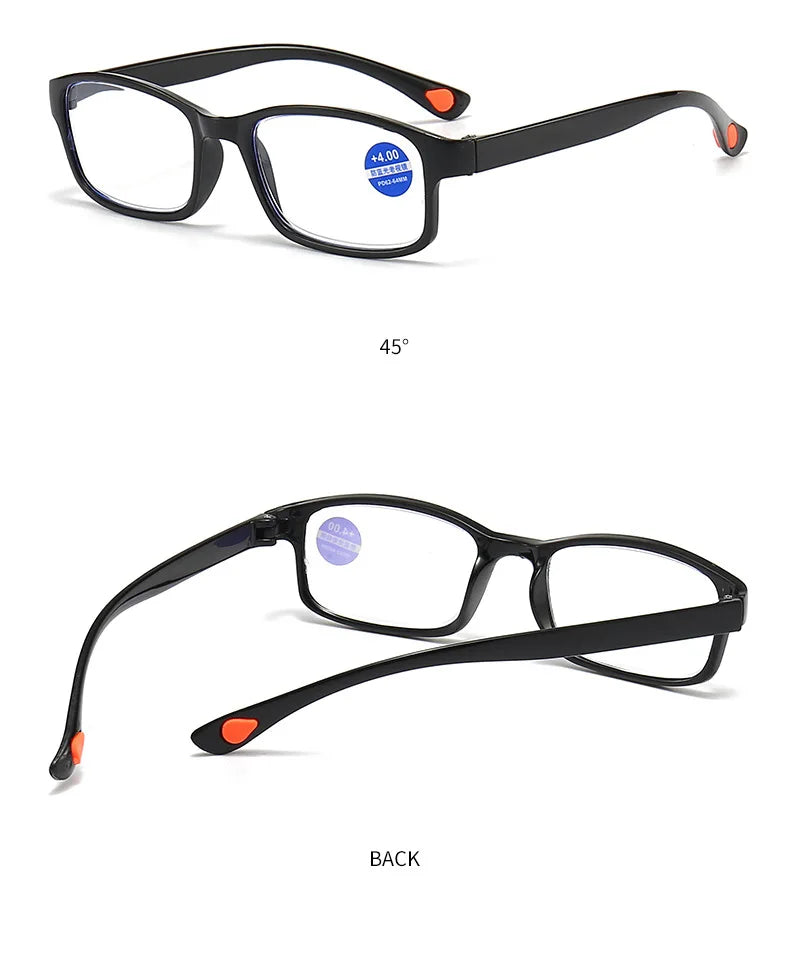 Blue light resistant presbyopia glasses for men and women, elegant and comfortable for the elderly, full frame farsightedness,