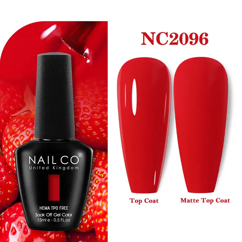 NAILCO 15ml Hema TPO Free Gel Nails Poilsh Vernis Semi Permanent UV Varnish Gel Nail Art Manicure Design TOP BASE Varnish Hybrid