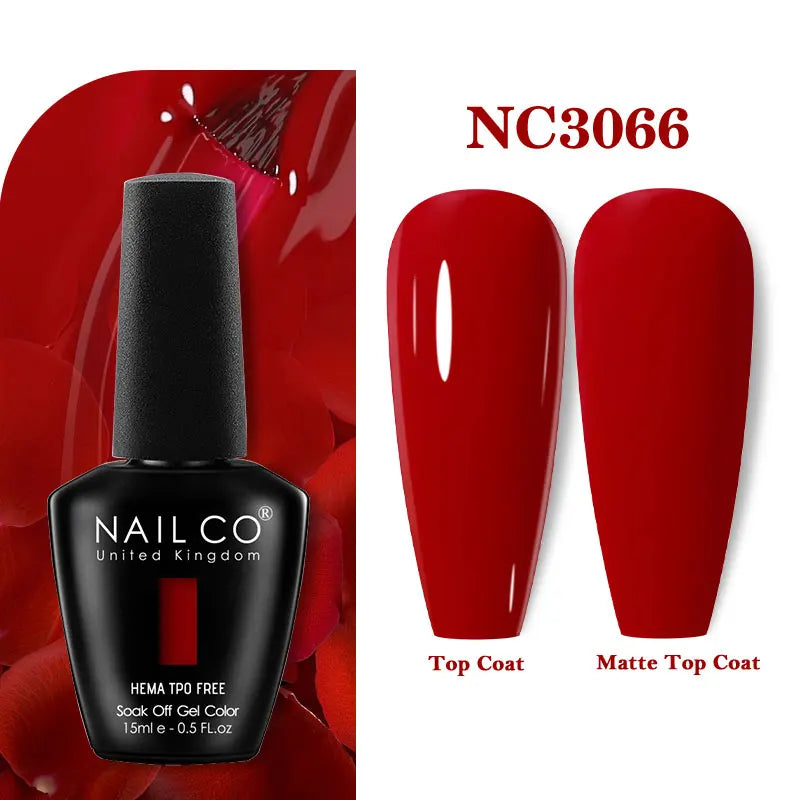 NAILCO 15ml Hema TPO Free Gel Nails Poilsh Vernis Semi Permanent UV Varnish Gel Nail Art Manicure Design TOP BASE Varnish Hybrid