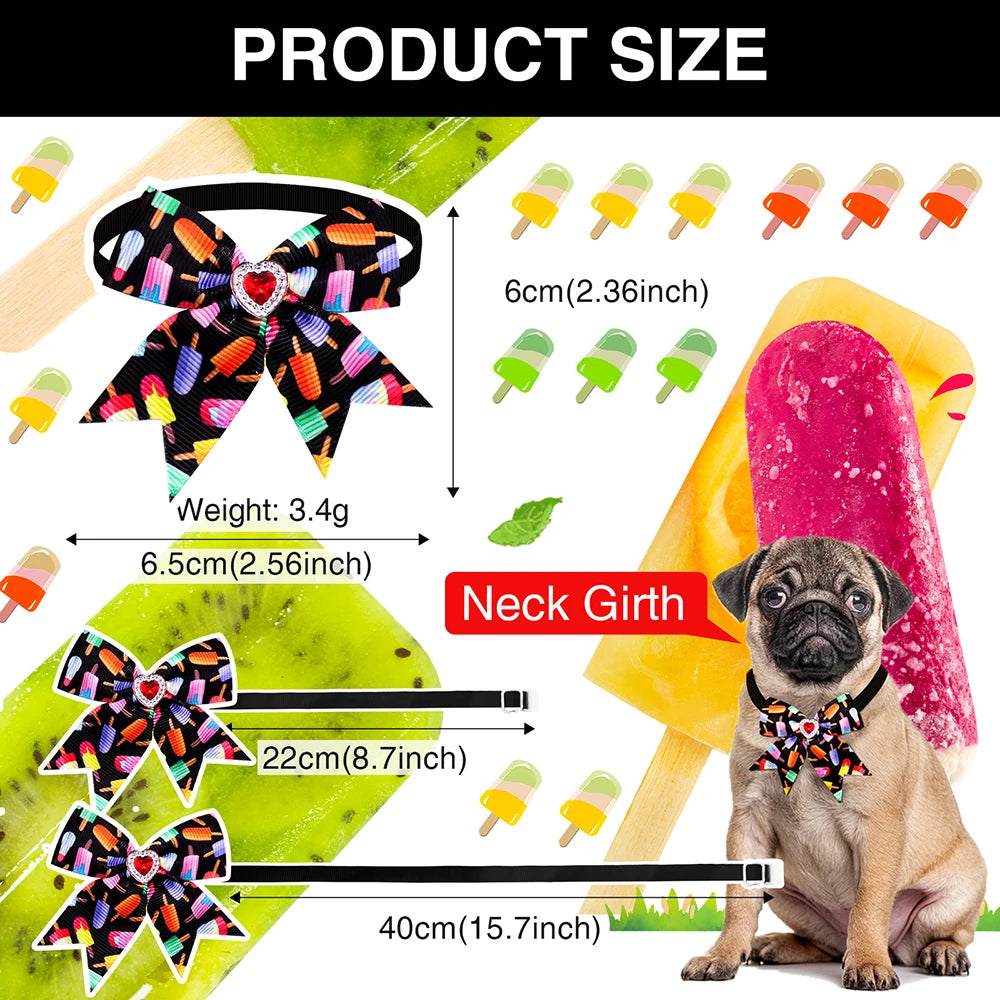 50/100pcs Small Dog Accessories Dog Bowtie Dog Bows Small Dog Hair Accessories Dog Neckties Dogs  Grooming For Small Dogs