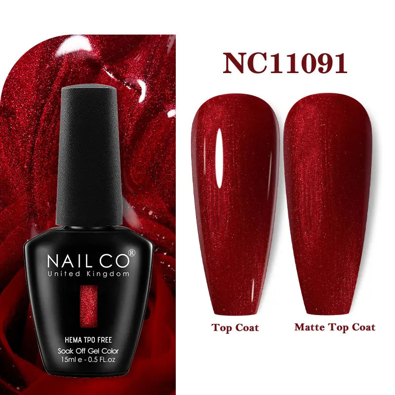 NAILCO 15ml Hema TPO Free Gel Nails Poilsh Vernis Semi Permanent UV Varnish Gel Nail Art Manicure Design TOP BASE Varnish Hybrid