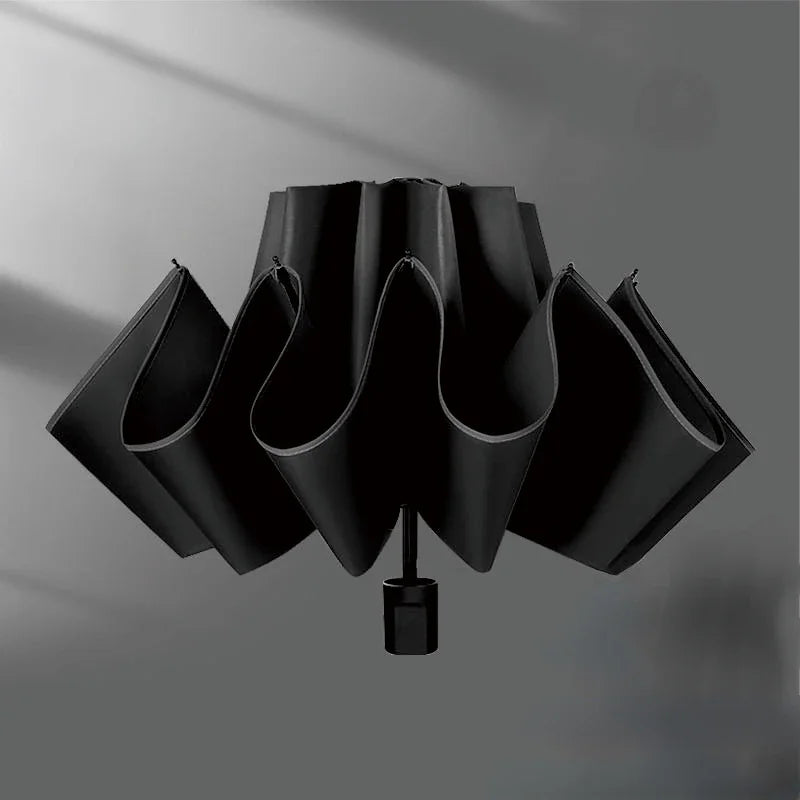 Umbrella 5-Fold Portable with Carabiner Lightweight Folding Sun-Rain Umbrella Small Size UPF 50UV Protection