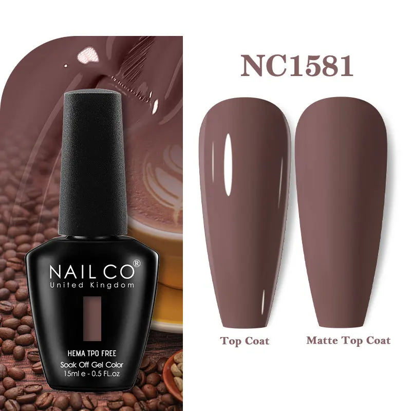 NAILCO 15ml Hema TPO Free Gel Nails Poilsh Vernis Semi Permanent UV Varnish Gel Nail Art Manicure Design TOP BASE Varnish Hybrid