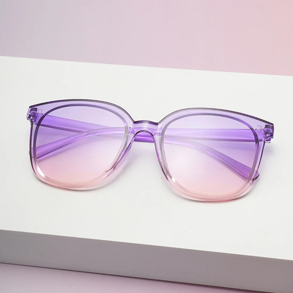 Square-Shaped Sunglasses Jelly Color Square-Shaped Glasses Gradient Square Shades Lightweight Colorful Sun Glasses For Beach