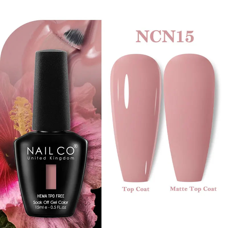 NAILCO 15ml Hema TPO Free Gel Nails Poilsh Vernis Semi Permanent UV Varnish Gel Nail Art Manicure Design TOP BASE Varnish Hybrid